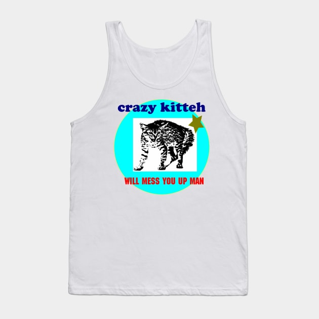 crazy kitteh Tank Top by Tee_Graphica